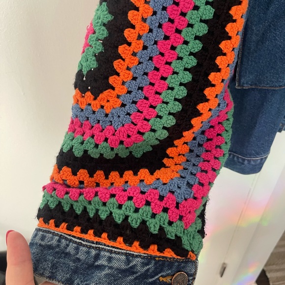 Farm Rio Crochet Denim Jacket - Picture 5 of 9